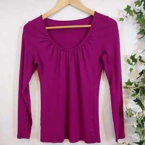 VS Tee Shop Women's Wine/Burgundy Long Sleeve Top